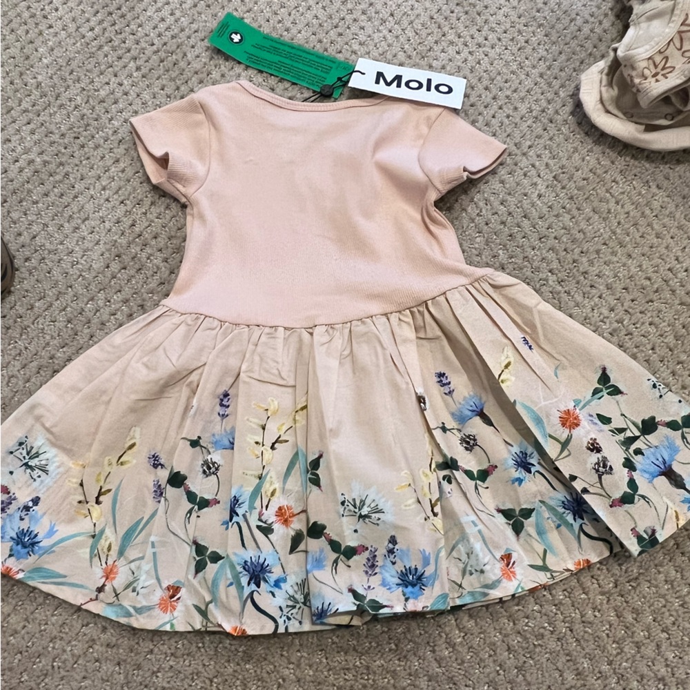 Kids molo floral pink dress size 80 (12 months)